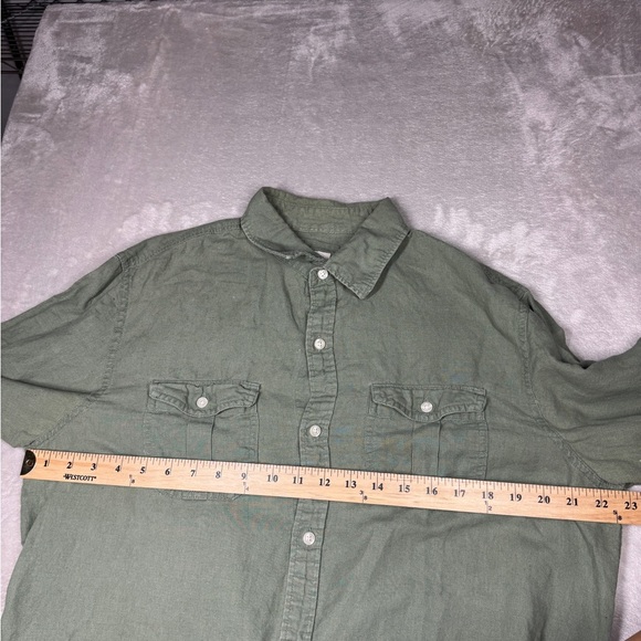 Old Navy Classic Fit Women’s Linen Cotton Blend Button Front Collared Shirt L - Picture 11 of 16